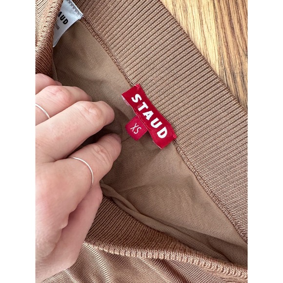 STAUD Tan Halter Top and Flare High Rise Pants set - Picture 8 of 10